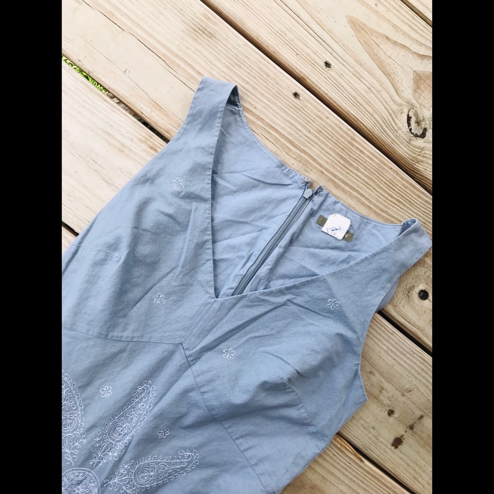 J.Crew Cotton Gray Summer Dress Sz 4 100% Cotton